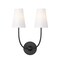 Z-Lite Shannon Wall Sconce, 2-Light, 12.75 In.W x 7.25 In.L x 17 In.H, Matte Black/white 3040-2S-MB - alternate 5